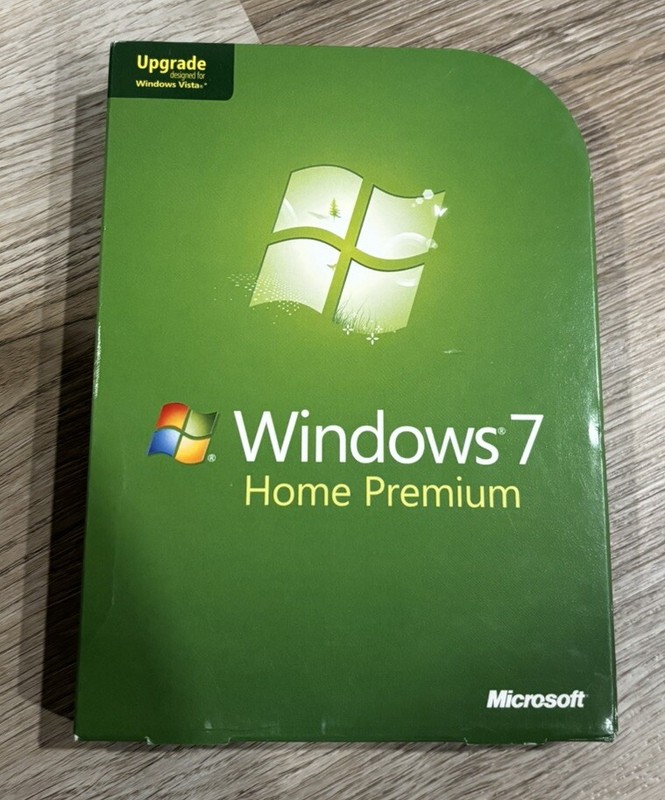 Microsoft Windows 7 Home Premium Upgrade For Windows Vista W/Key Inc Vista DVD
