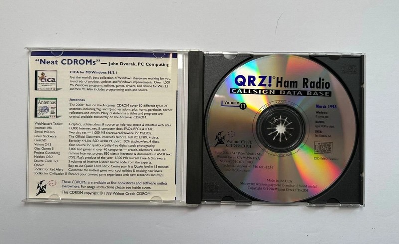QRZ Ham Radio Callsign Database June 1996, Volume 7 and March 1998 Volume 11 gallery