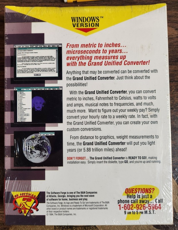 Grand Unified Convertor by Software Forge (1994, Windows, 3-1/2" Floppy Disk)NEW gallery