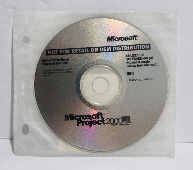 Microsoft Project 2000 Unlicensed With Key