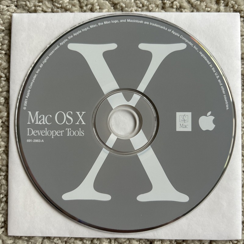 Mac OS X Developer Tools Apple 2001 691-2963-A