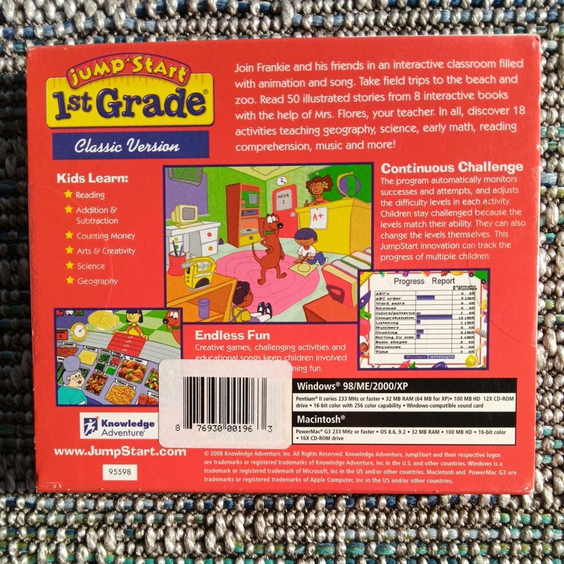 Jump Start 1st Grade Windows/Mac PC CD-ROM | 2002 Knowledge Adventure | Classic gallery