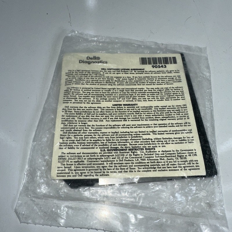 Dell Diagnostics Version 3.82C (90568) 1998 Floppy Disk Rev A02