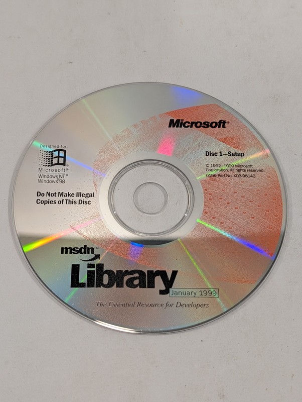 Microsoft MSDN Library January 1999 Complete 3-CD Set gallery