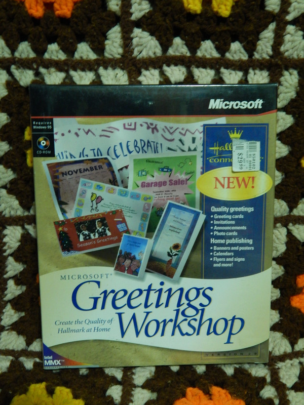 '90s Computer Software (LOT of 4) Microsoft Greetings Workshop + Color Clipart + gallery