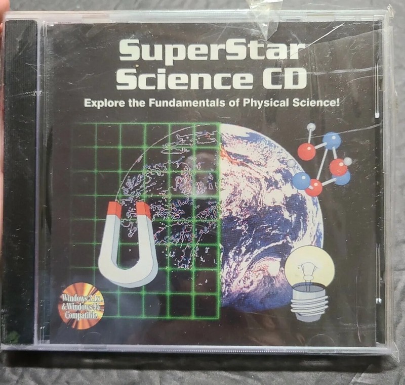 SuperStar Science NEW CD explore fundamentals of physical science Windows 95