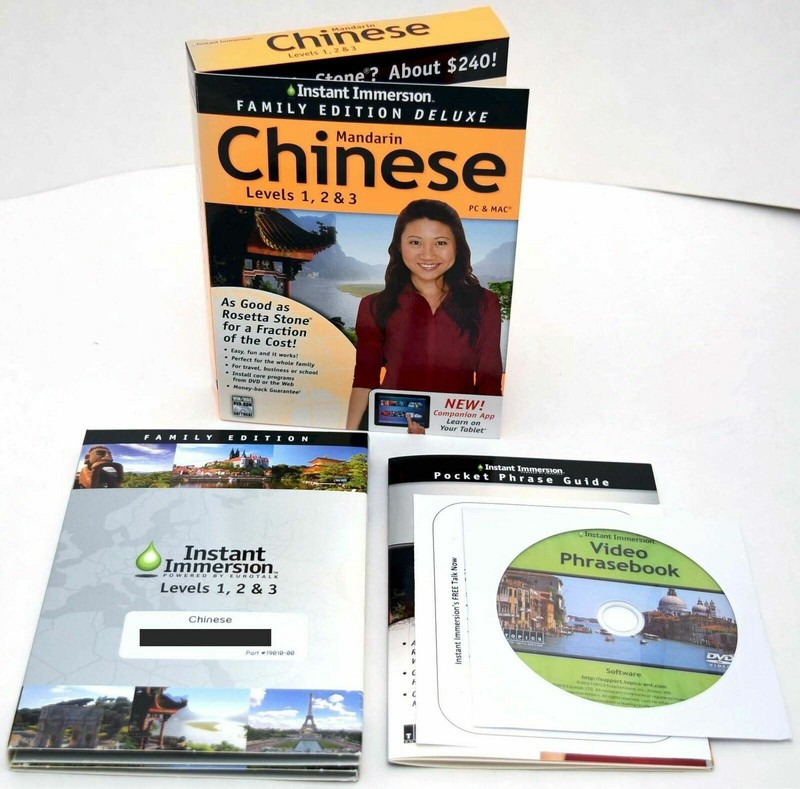 NEW Instant Immersion Family Deluxe Mandarin Chinese Levels 1 2 3 PC/Mac/Tablet gallery