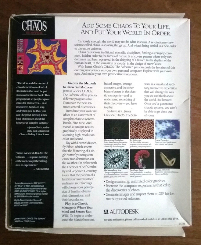 Chaos The Making of a New Science James Gleick Software Program 3.5" 5.25" Disks gallery