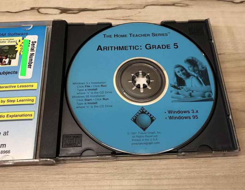 ARITHMETIC : Grade 5 ~ The Home Teacher Series PC-CD WIN 3.1/95 gallery