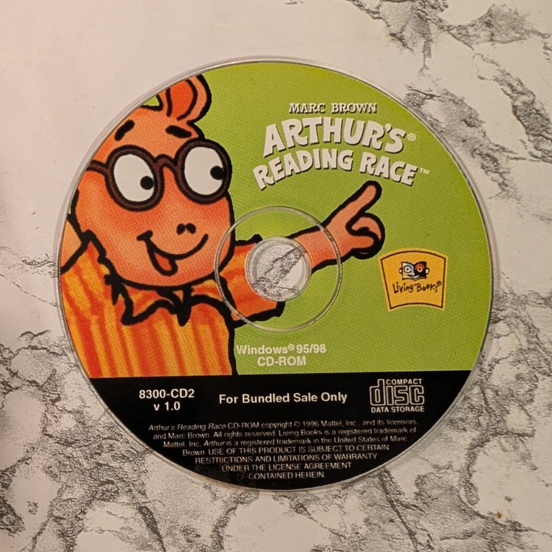 Living Books Arthur's Reading Race CD-ROM Win95/98 *DISK ONLY*