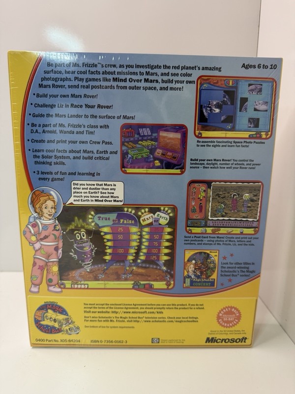 Microsoft Magic School Bus Lands on Mars – PC/Mac CD-ROM – NEW Sealed gallery