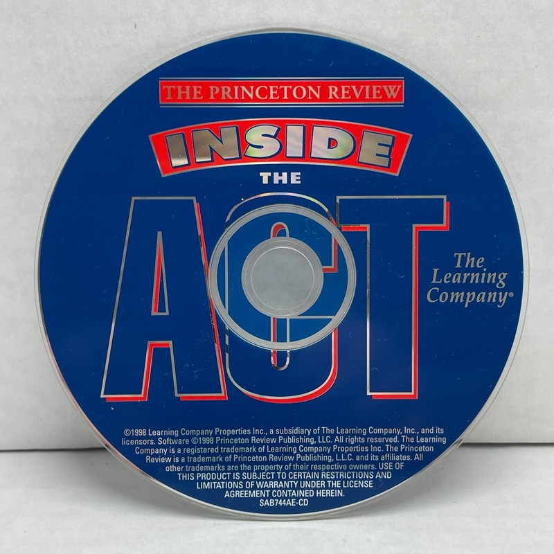Princeton Review: Inside The ACT Deluxe PC CD college test practice ONLY Disc