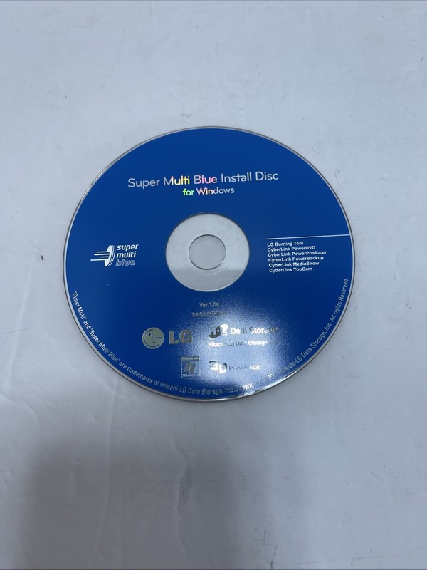 HITACHI-LG SUPER MULTI BLUE INSTALL DISC FOR WINDOWS SAC34174584 (BLUE)