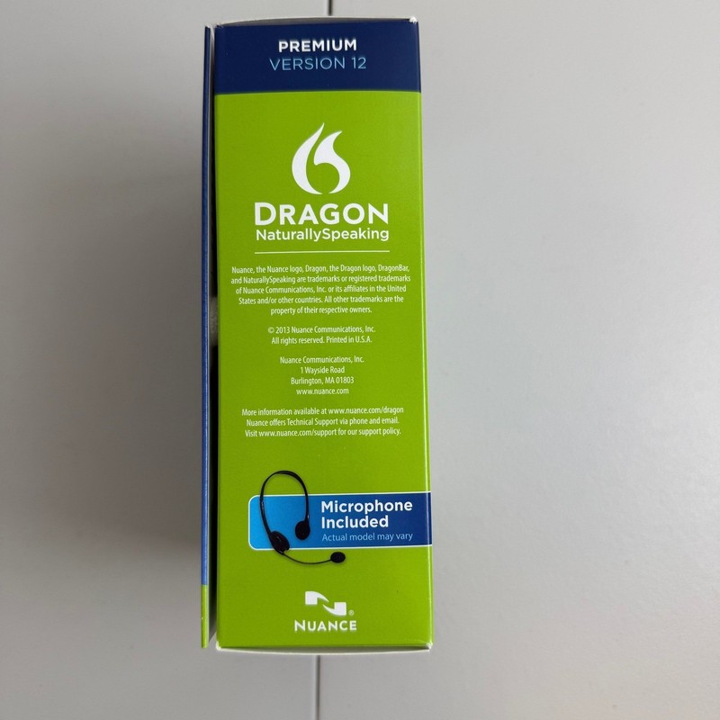 Nuance Drago Naturally Speaking Software Premium Version 12 Open Box w Headset gallery