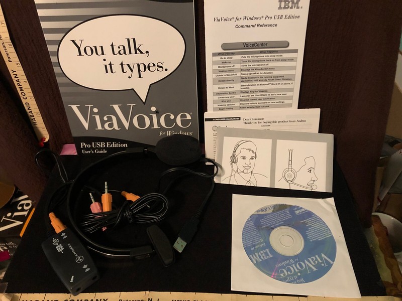 IBM Via Voice Release 10 Windows W/ Stereo Headset You Talk It Types s