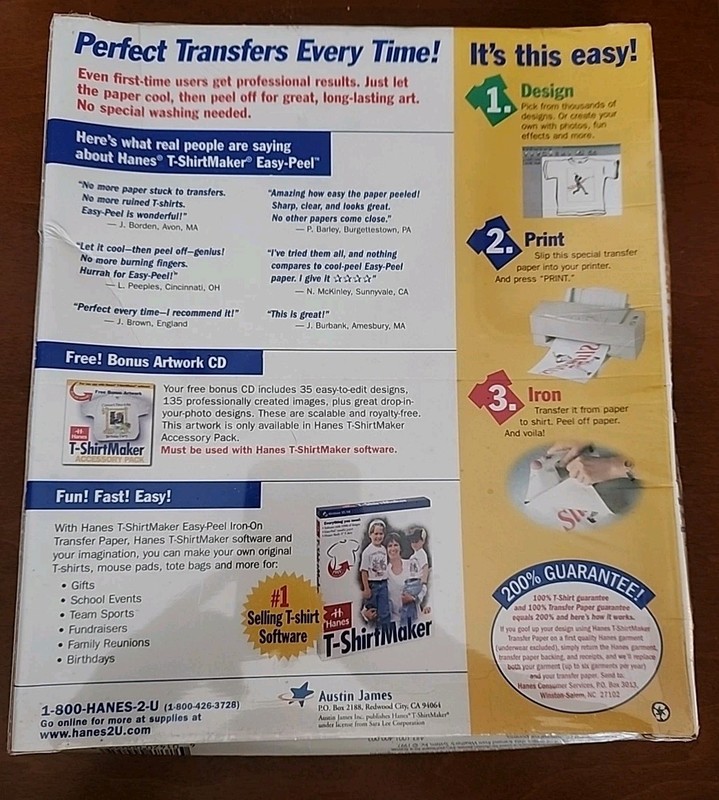Hanes T-shirt Maker Accessory Pack Windows 95/98 As Seen On TV gallery