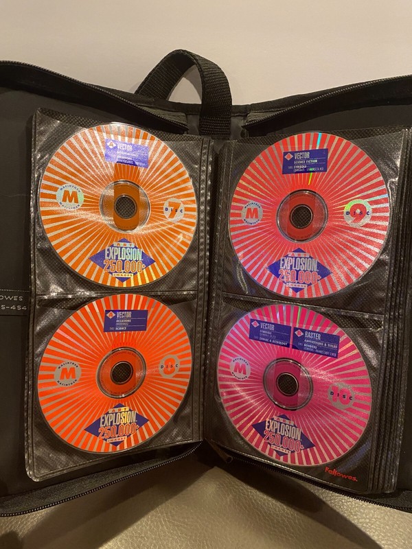 Art Explosion 250,000 + Images 23 CDs for Mac plus Fellowes CD Case gallery