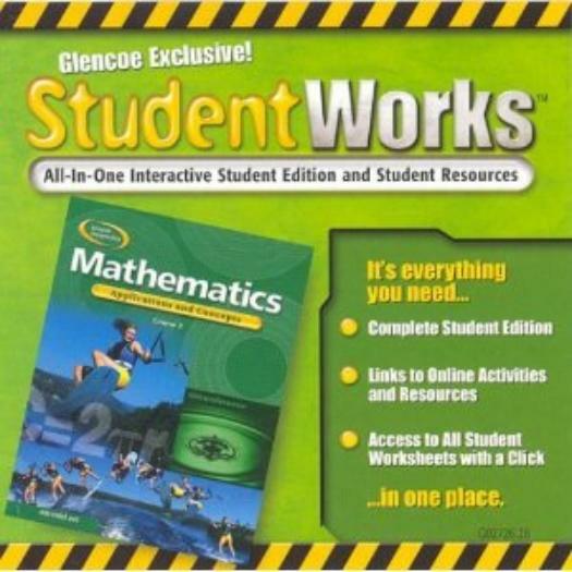 Glencoe Mathematics StudentWorks Course 3 PC MAC CD learn math practice problems