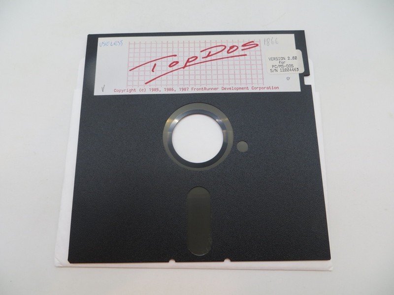 5.25″ Floppy Disk TOP DOS Version 2.00 for PC/MS-DOS 1987 computer program