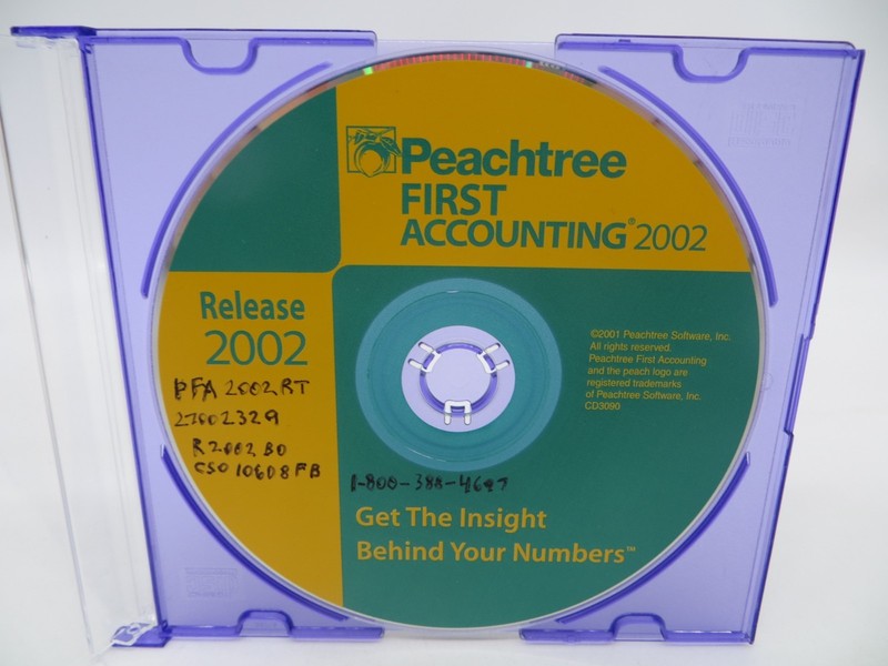 Peachtree First Accounting 2002 (CD-ROM, 2001) Computer Disk Release 2002