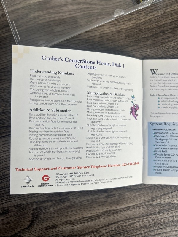 Grolier’s CornerStone Home CD-ROM Math And English Grades 3-4 Windows 95 gallery