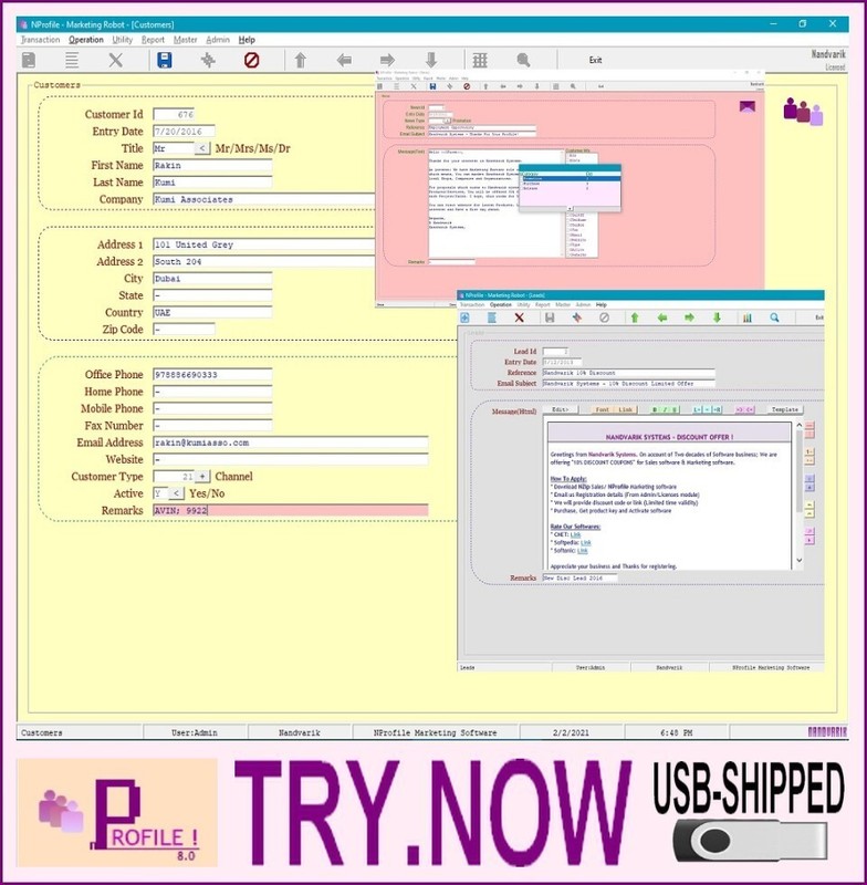 NPROFILE Email Marketing Software – Contacts Leads CRM