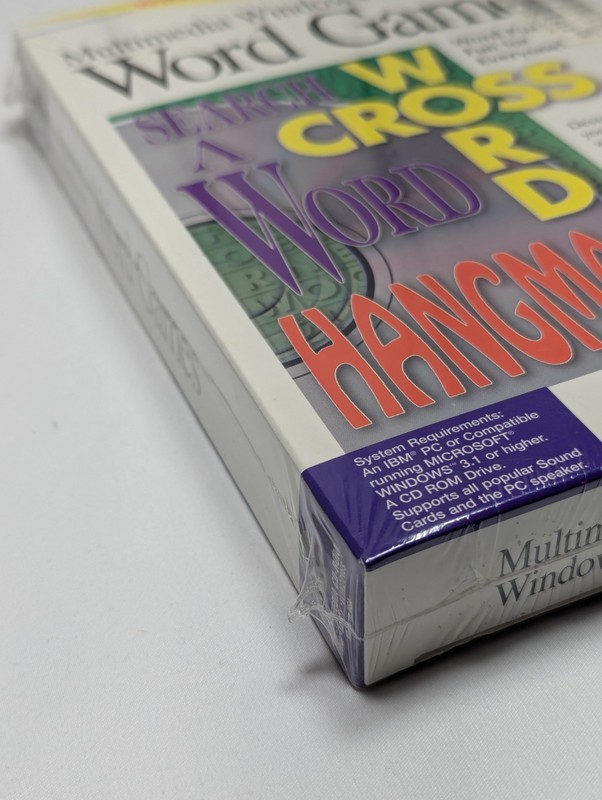 WORD GAMES Multimedia Windows 3.1 or Higher CD Rom Pro One Hangman Crossword NEW gallery