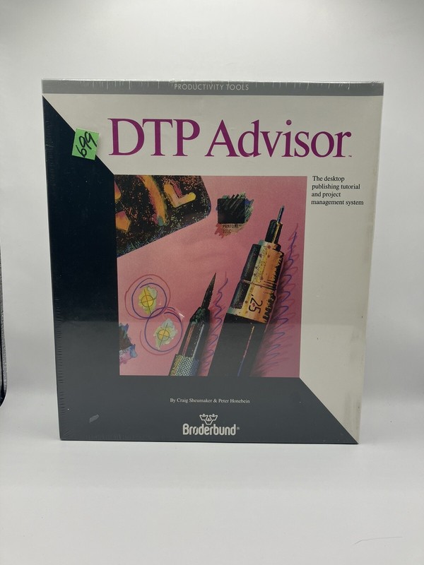 Vintage Broderbund DTP Advisor Productivity Tools 1988 Resealed