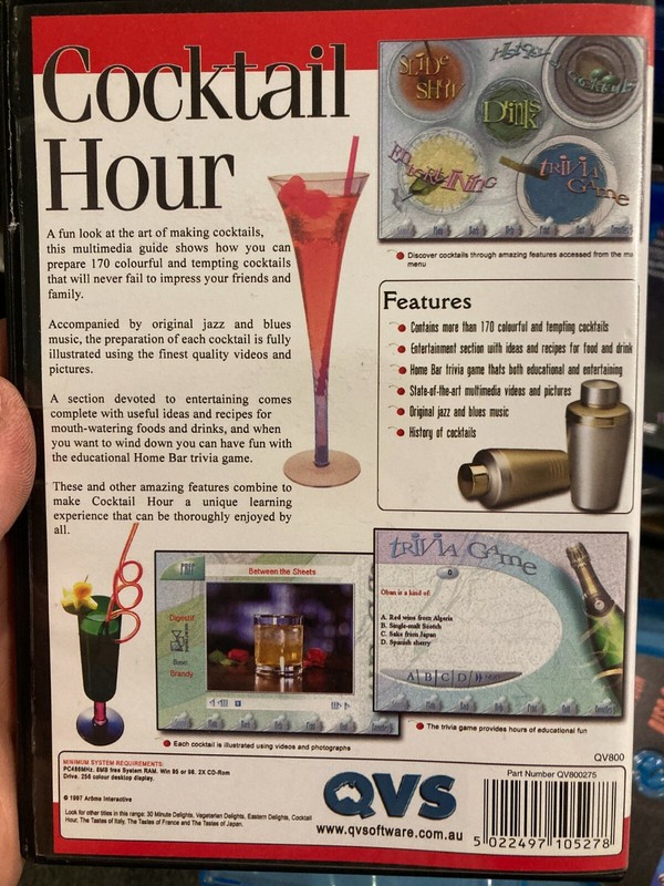 Cocktail Hour (1997) - A Multimedia Guide To 170 Recipes PC CD-ROM gallery