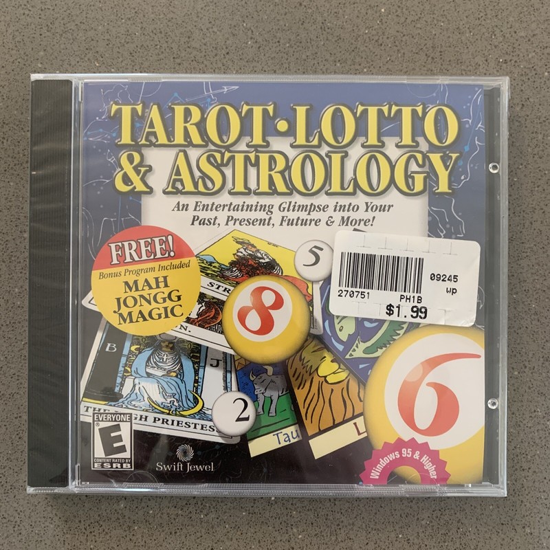 NEW Tarot, Lotto, Astrology, Runes and Biorhythm by Swift Jewel Windows 95