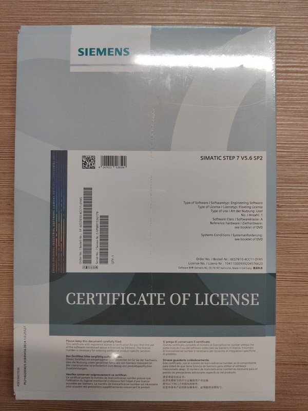 SIMATIC S7, STEP 7 V5.6 SP2 6ES7810-4CC11-0YA5