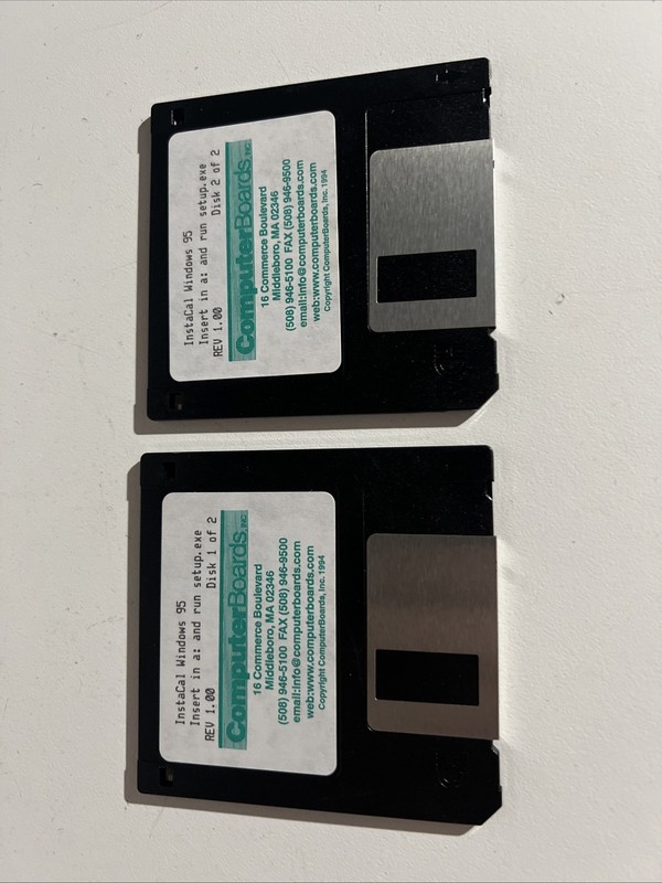 instacal windows 95 floppy computerboards 2-disc Rev 1.00 3.5”