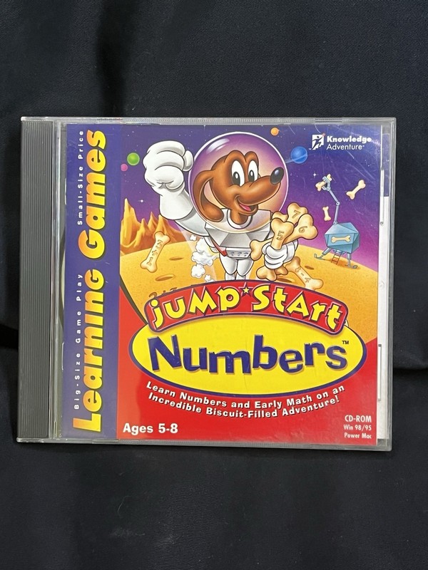 VINTAGE PC LEARNING GAME JUMP START NUMBERS CD ROM WIN 98/95