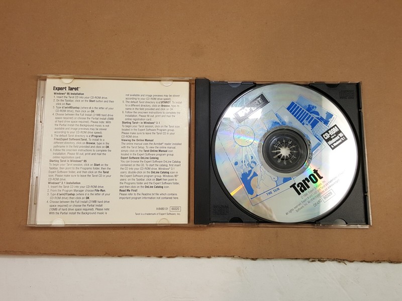Tarot 1997 Expert Software CD-ROM for Windows 95 And Windows 3.1 Untested Used gallery