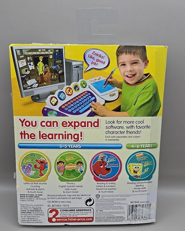 NEW Fisher-Price Computer Cool School SCOOBY-DOO Software 4-6 Years 5 Subjects gallery