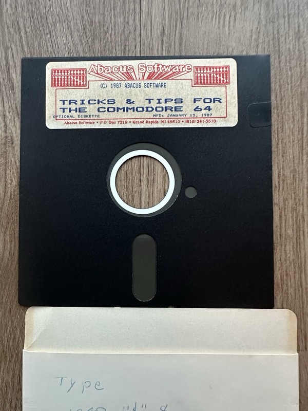 Abacus Software Tricks and Tips Commodore 64 Diskette 5 1/4” Floppy