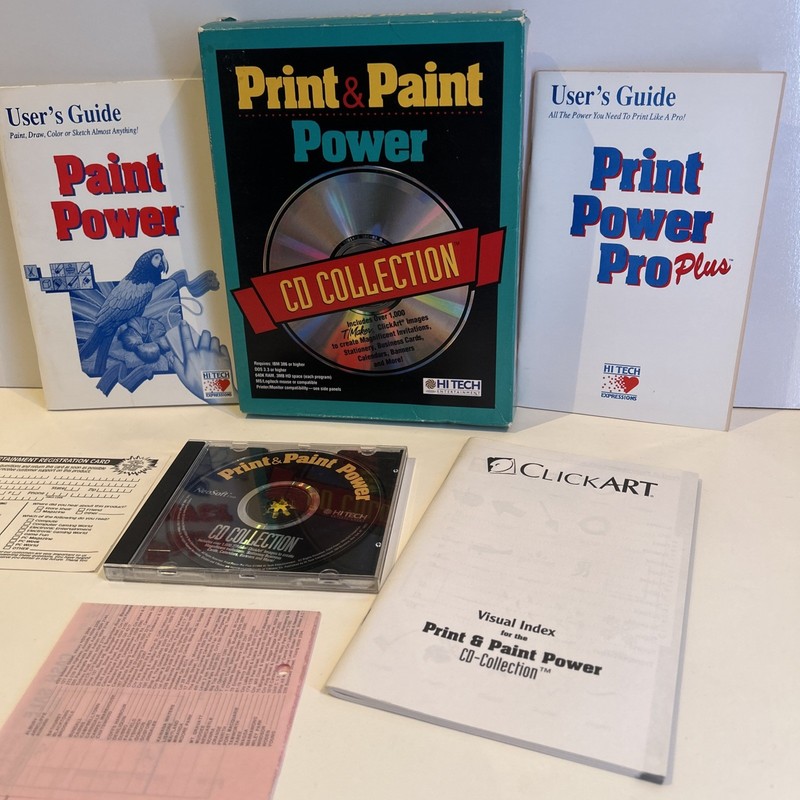 Print & Paint Power CD Collection Click Art Collection (PC CD-ROM, 1994, Box) gallery