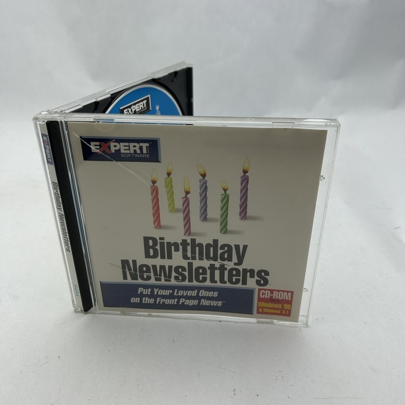Expert Software Birthday Newsletters CD-ROM Windows 95 3.1 NT 1997 PC