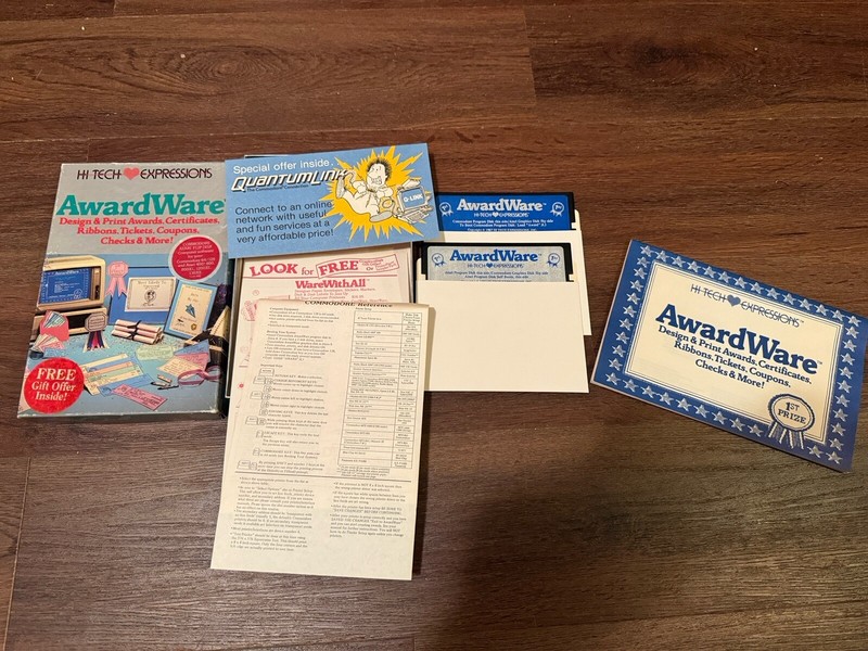 Commodore 64 Awardware Program Design Print Graphics
