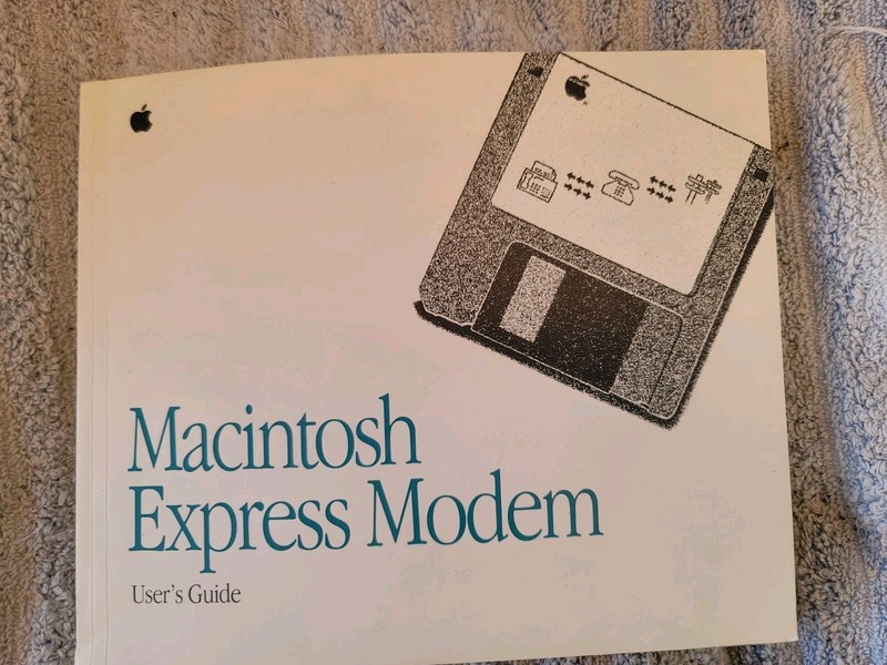 Vintage PowerBook Express Modem Macintosh Program Disk + User Manual gallery