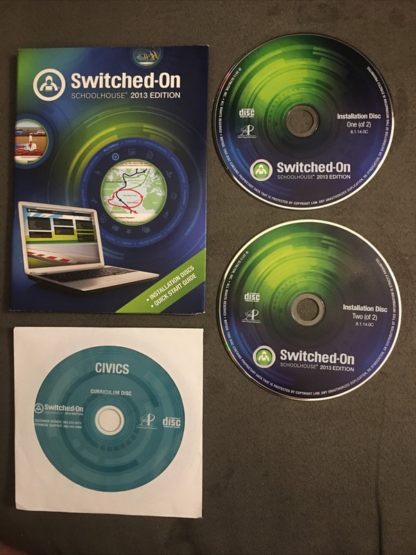 SOS Switched On Schoolhouse CIVICS, INSTALL DISCS, Elective, Grade 9, 10, 11, 12