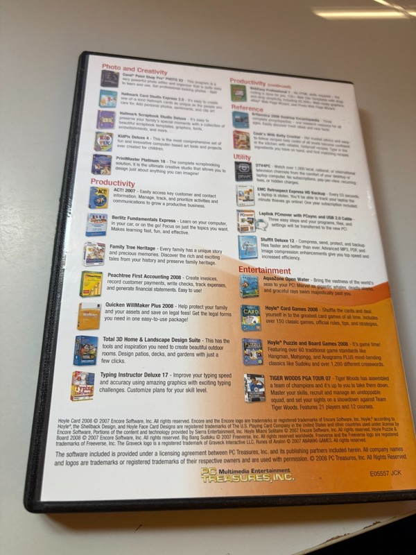 Platinum Software Suite PC Treasures DVD Corel Paint Shop Pro gallery