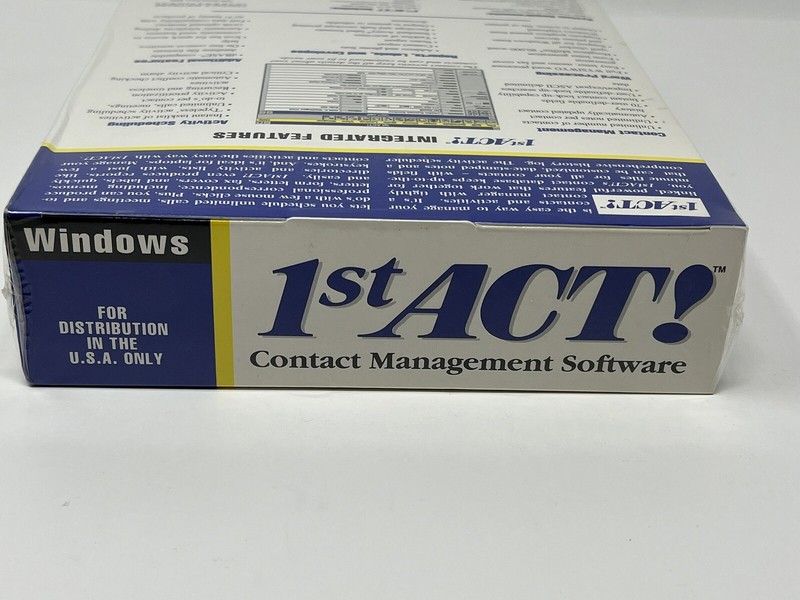 1st ACT! Contact Management Software for Windows 1992 Vintage New Sealed gallery