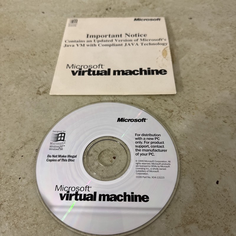 MICROSOFT VIRTUAL MACHINE Disc