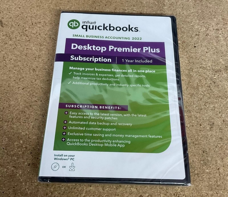 Intuit QuickBooks Desktop Premier Plus 2022 Accounting Software- New/Sealed