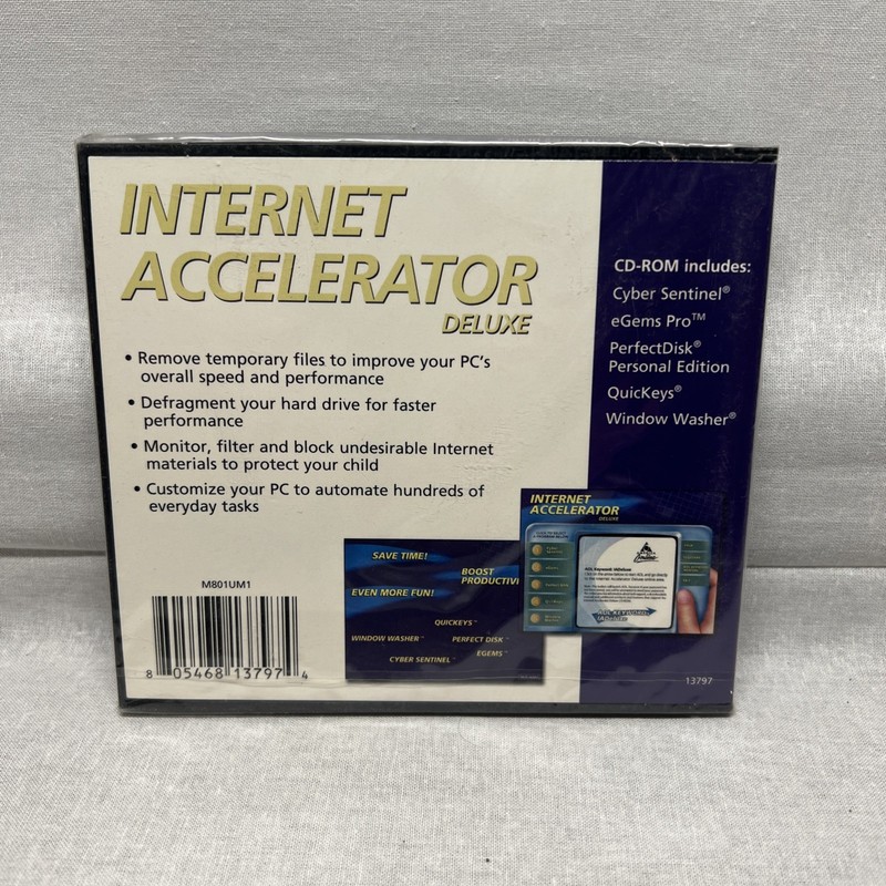 Internet Accelerator Deluxe CD CD-ROM New Factory Sealed gallery