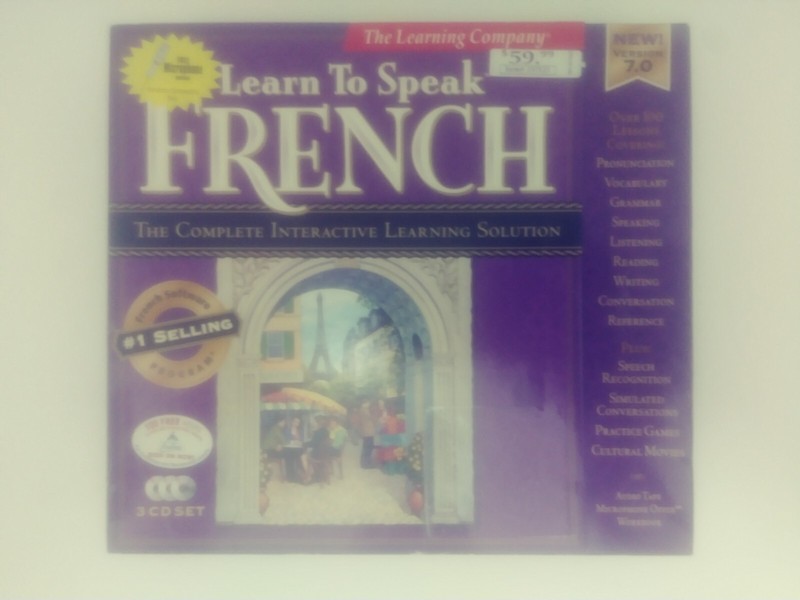 The Learning Company Learn to Speak French 7.0 3 Discs w Microphone