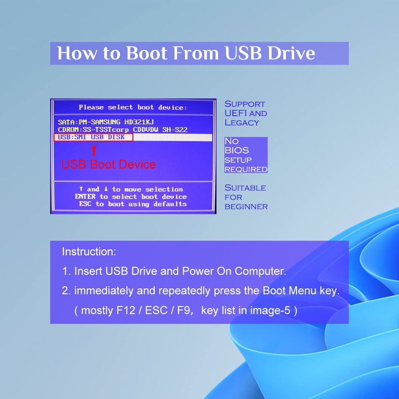 32GB - Bootable Windows 10&11, USB Driver 3.2 Gen for Install/Recovery Windows, gallery