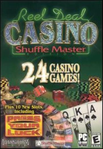 Reel Deal Casino Shuffle Master PC CD card games w/ Press Your Luck slot machine