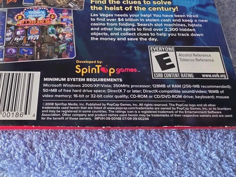 Mystery P.I. The Vegas Heist 2008 Pop Cap Windows PC CD-Rom Hidden Object Game gallery